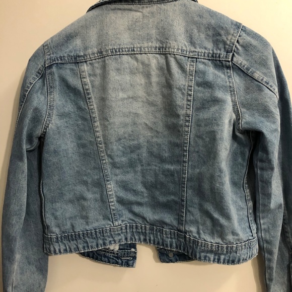 Tractr Cropped Denim Jacket - Picture 3 of 6